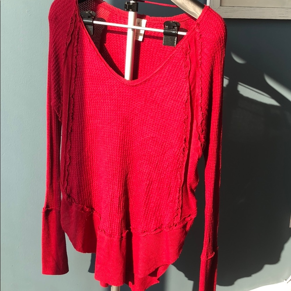 FREE PEOPLE | Knit off-the-shoulder long-sleeve